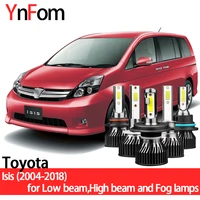 ynfom led headlights kit for toyota isis m1 2004 2018 low beamhigh beamfog lampcar accessoriescar headlight bulbs