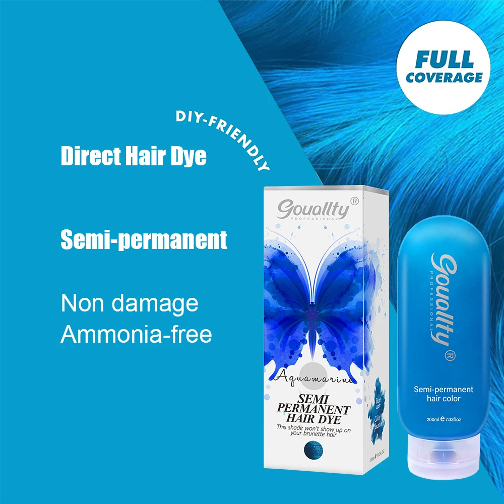 

Gouallty Color Depositing Conditioner Home Use Non Damage Vegan Semi Permanent Hair Dye Easy Change Hair Color