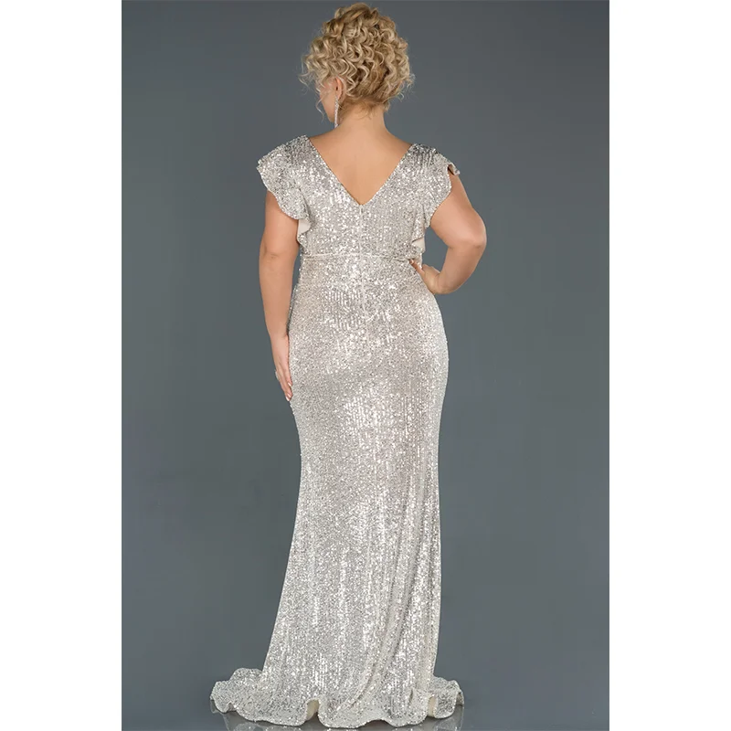 2023 Plus Size Sequin Multicolor Luxury Gorgeous Dress 4XL5XL Plus Size Summer Banquet Party Evening MAxi Dress Woman