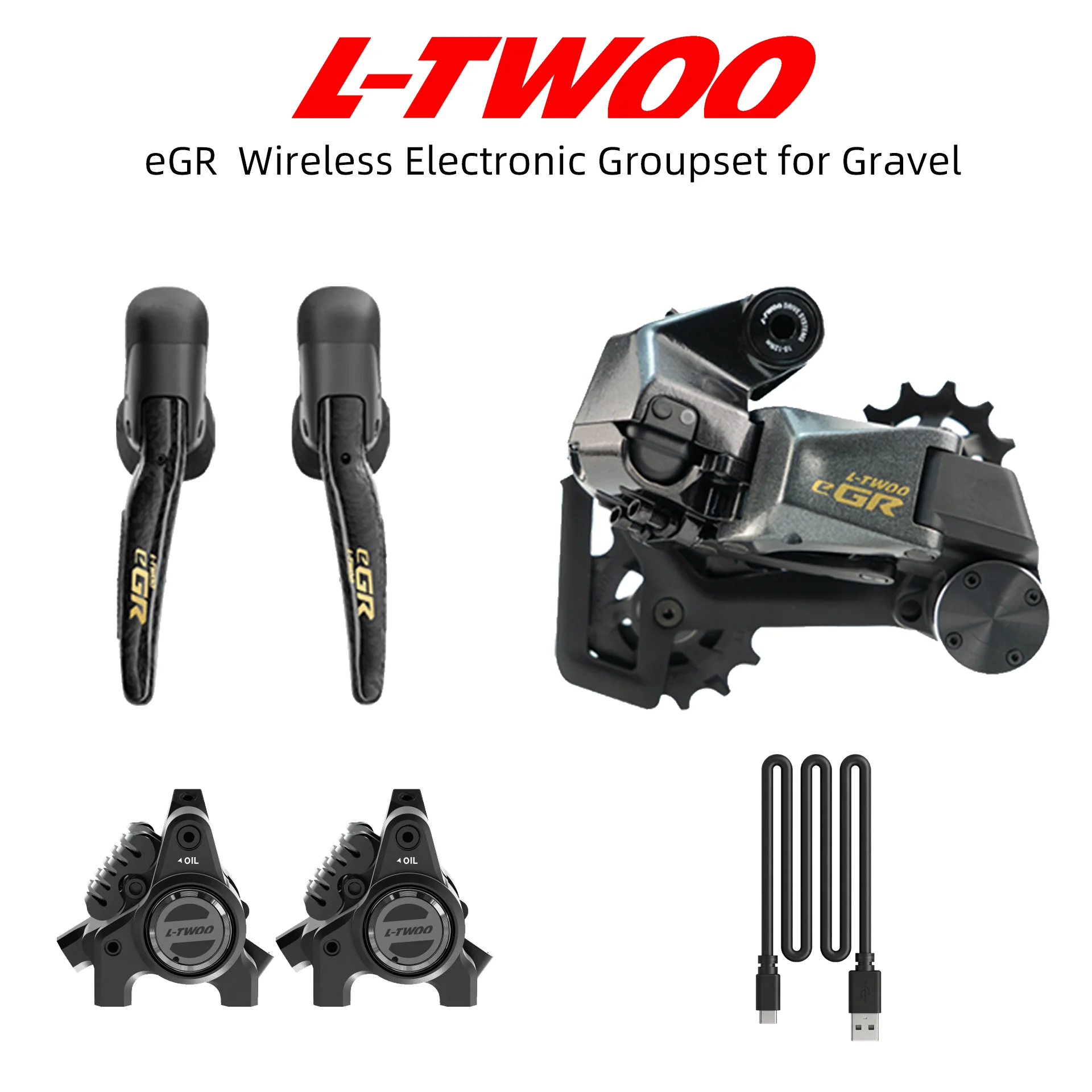 Фото Новая беспроводная электронная группа переключателей LTWOO EGR 1x13s / 1x12s / 1x11s / 1x10s для гравийных велосипедов, программирование через приложение, модель 2026 года №1
