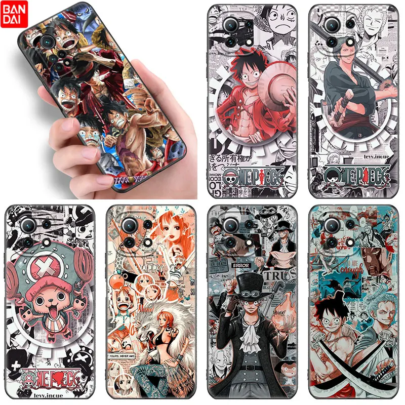 

Japanese One Piece Poster Case For Xiaomi Mi 11 Lite NE 11i 11T A3 A2 A1 10T POCO X3 NFC GT F3 M3 M4 X4 Pro 5G Black Cover