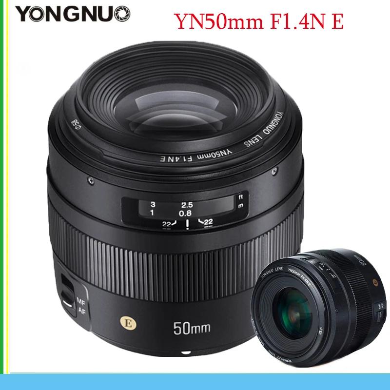 Объектив YONGNUO YN50mm F1.4N E AF/MF стандартный основной объектив с автофокусом для Nikon D7500 D7200 D7100 D7000 D5600 D5500 D5300 D5200 D5100