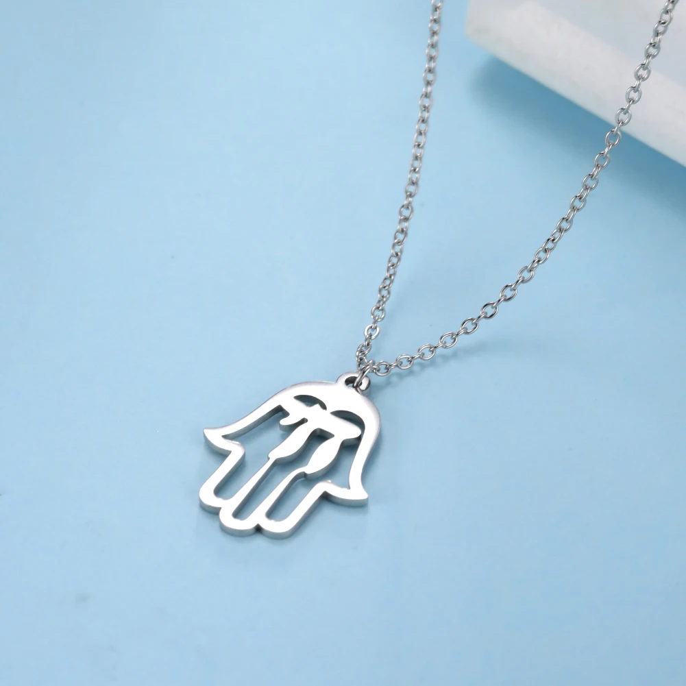 LIKGREAT Хамса ручной чай ожерелье для женщин иврит ювелирные изделия еврейский