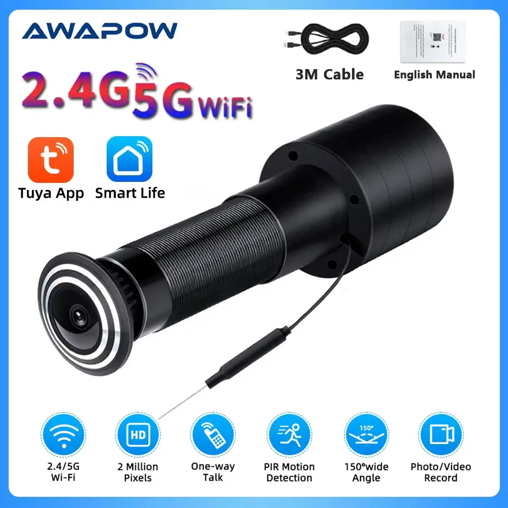 

Беспроводной дверной глазок Awapow Tuya