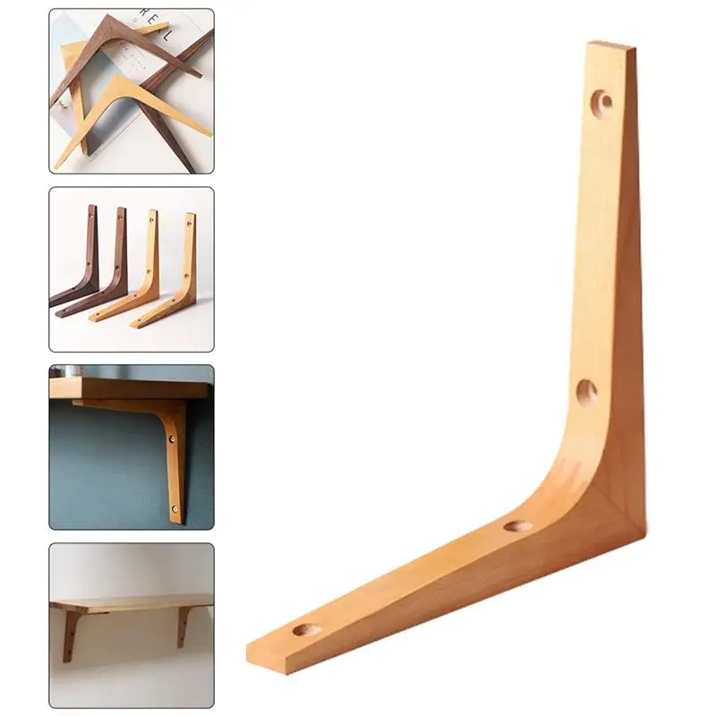 

Triangle Wooden Angle Bracket Wall Mounted Wooden Shelf Brackets Home Decoration Wall Corner Brace Bracket Wall Rack Support