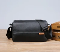 fashion cool vintage crossbody designer handbags for husband genuine leather casual mens shoulder bag side black messenger bag