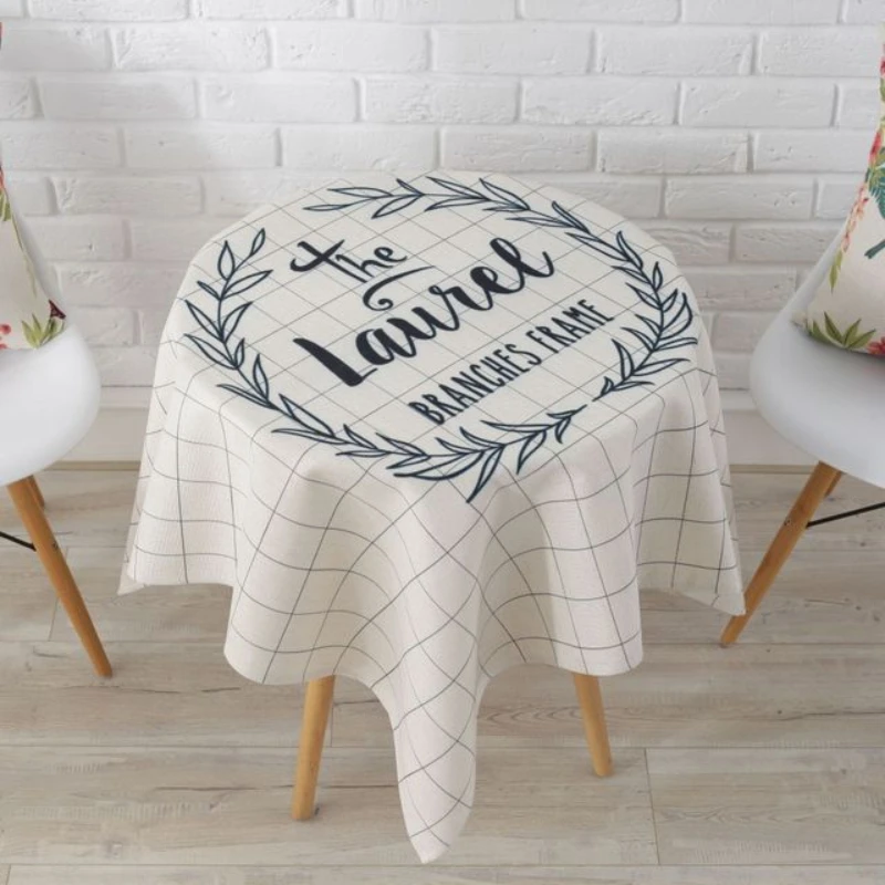 Скатерть в пасторальном стиле с принтом растений 2022 |
