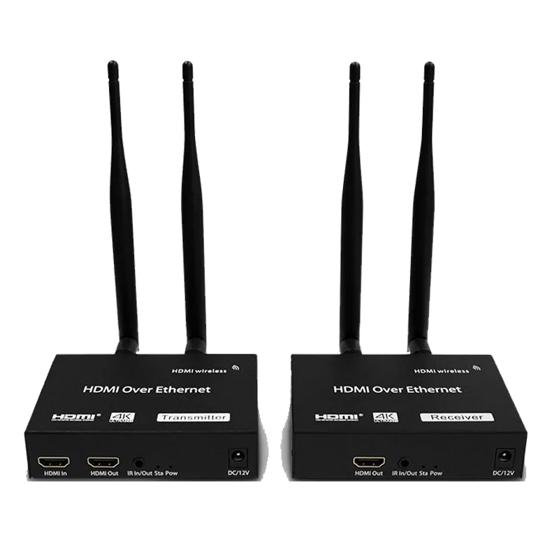 

200 м беспроводной 4K HDMI 1,4 удлинитель передатчик приемопередатчик до 200 м 5,8G передача видео аудио обмен отправителем 4 канала