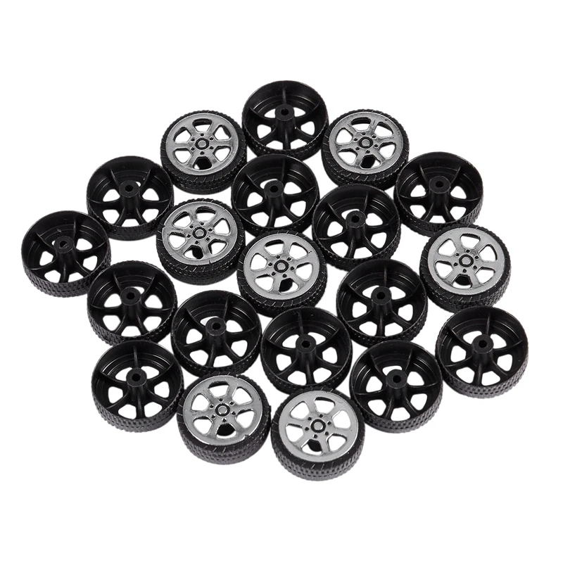 

Plastic Roll 2mm Dia Shaft Car Truck Model Toys Wheel 20mmx6mm 20Pcs