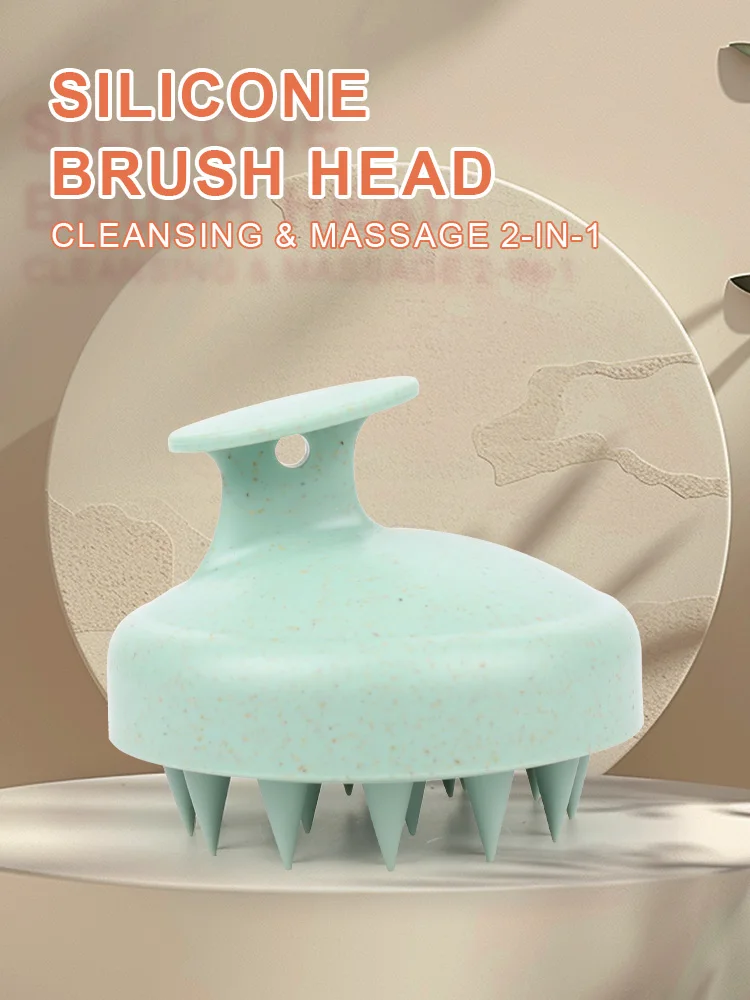Мягкая силиконовая щетка для мытья головы и волос