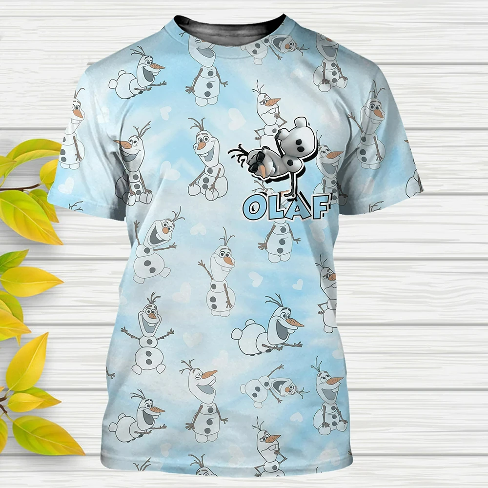 Футболка Miniso из аниме Холодное сердце 3D повседневная одежда и печать Детская