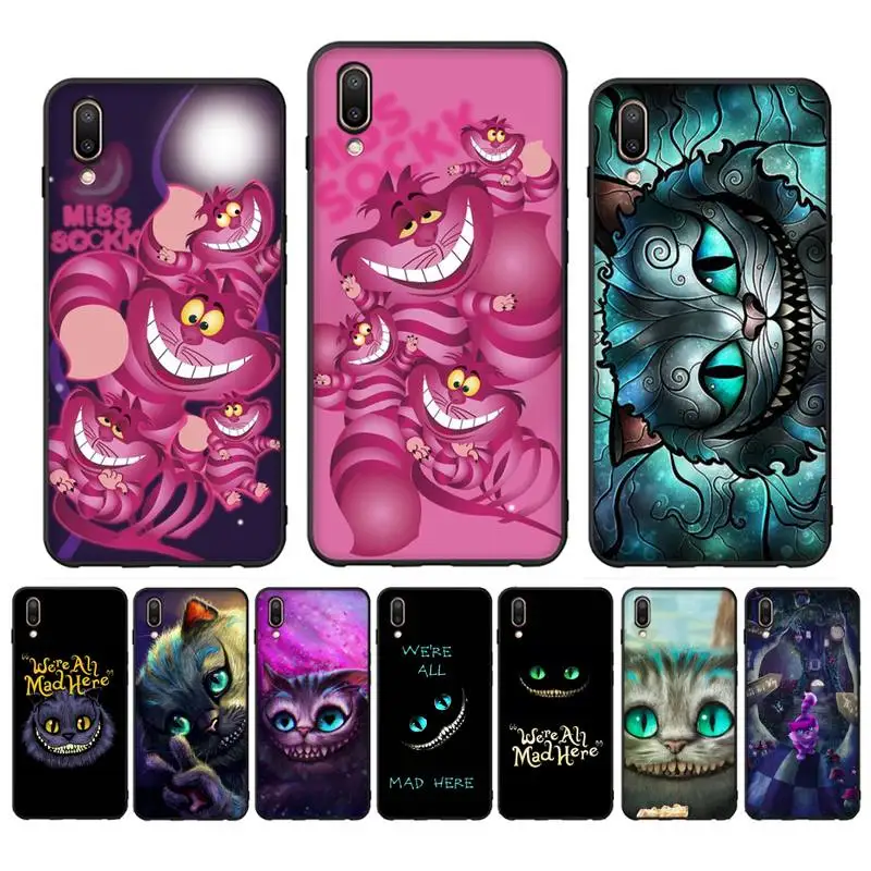 

Disney Alice in Wonderland Cheshire Cat Phone Case Case For Oppo Reno Realme C3 6Pro Cover For vivo Y91C Y17 Y19 Funda Capa