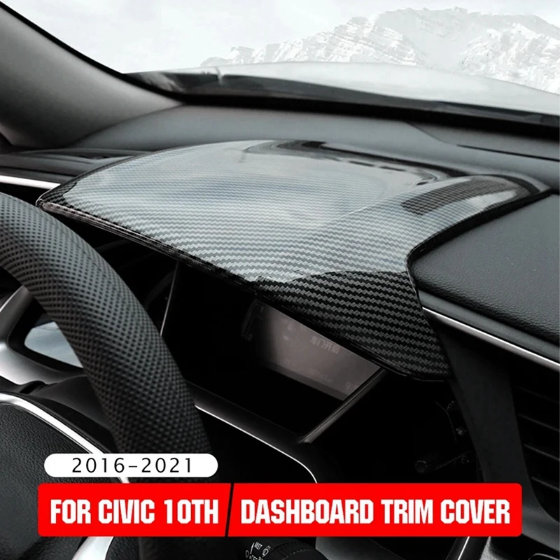 Чехол из углеродного волокна для приборной панели Honda Civic 10 поколения FK7 FK8 SIFC