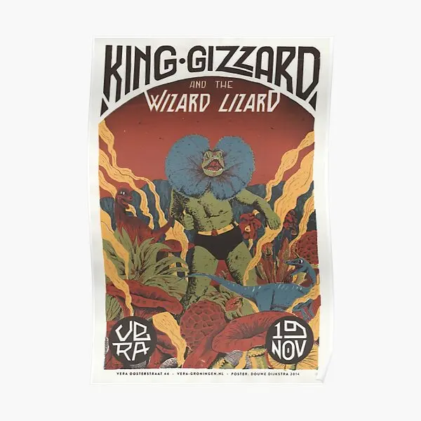 

King Gizzard And The Lizard Wizard Tour Poster Painting Print Modern Funny Room Picture Decoration Home Wall Mural No Frame