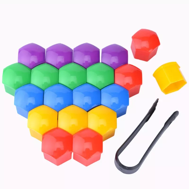 

AUTO PARTS 21 mm Car Wheel Nuts Covers 20Pcs Wheel Screw Bolts Nut Caps Tyre Wheel Hub Covers Auto Hub Screw Protector