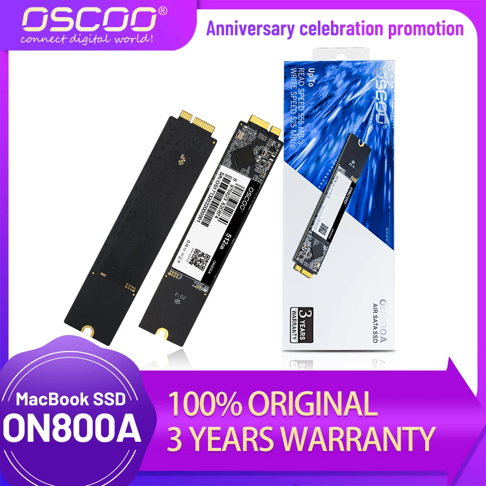 

Твердотельный накопитель OSCOO для Macbook 2010-2012 256 ГБ 512 ГБ ТБ, жесткий диск ON800A
