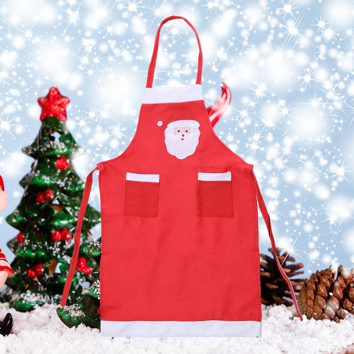

1pc Apron with Pockets Servers Cook Chef Apron Festive Party Decorations Party Supplies Photo Props