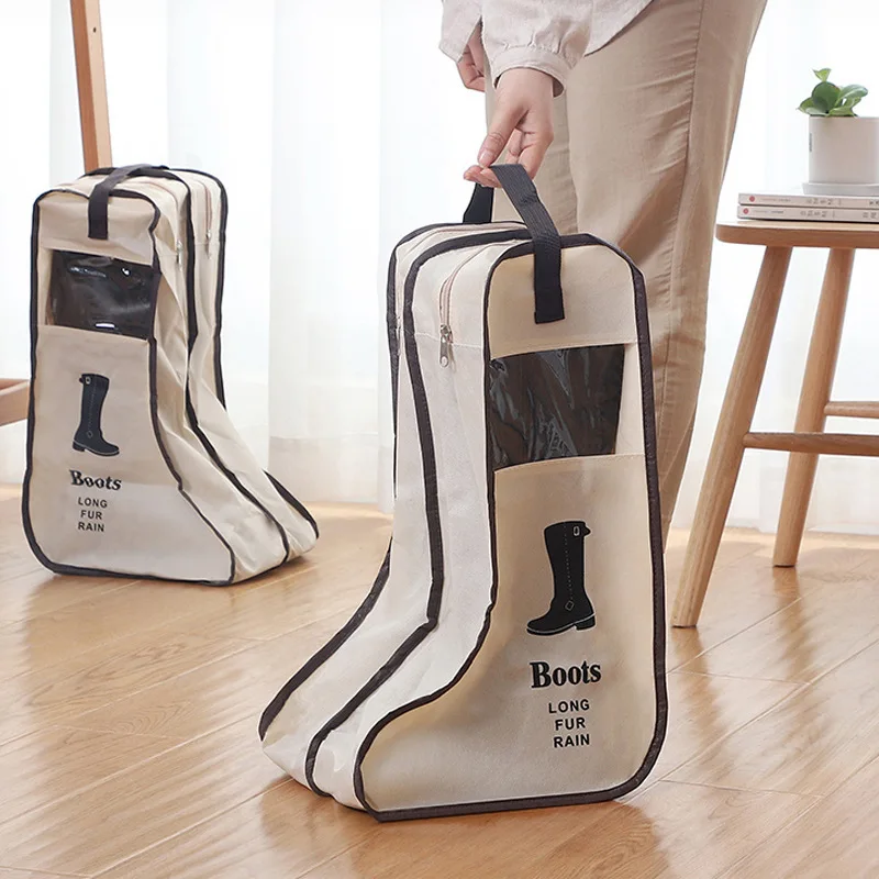 

New Fashion Portable High Heel Shoes Storage Bags Organizer Long Riding Rain Boots Dust Proof Travel Shoe Cover Zipper Pouches