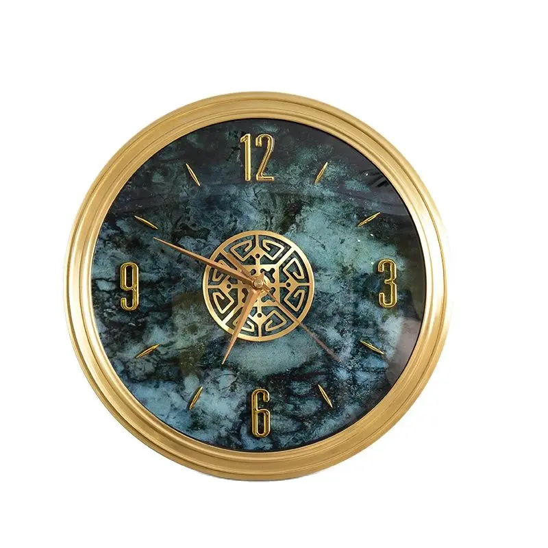 

Медные роскошные большие настенные часы, декор для гостиной, металлические современные золотые часы, украшение на стену в скандинавском ст...