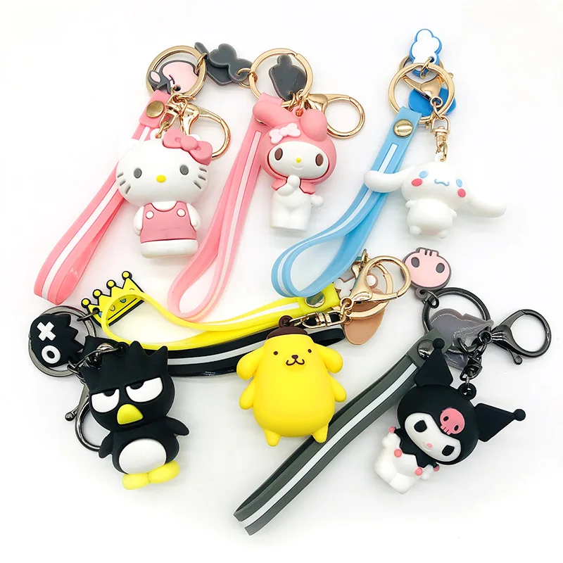 

Kawaii Sanrio Anime Mymelody Kuromi Hellokt Cartoon Couple Bag Keychain Pendant Toy Cute Cartoon Keychain Small Gift