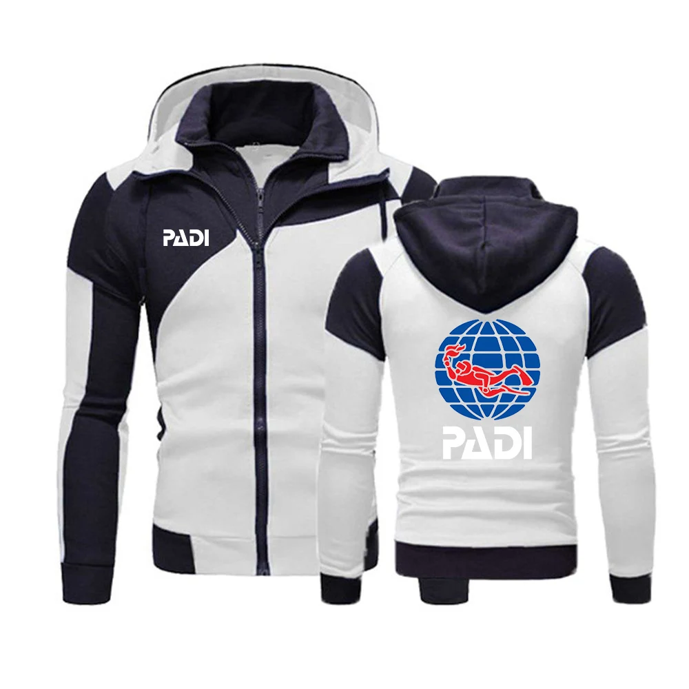 

Толстовка с капюшоном и логотипом акваланга Padi 2022 на молнии, весенне-осенняя флисовая хлопковая куртка, Мужская одежда, пальто
