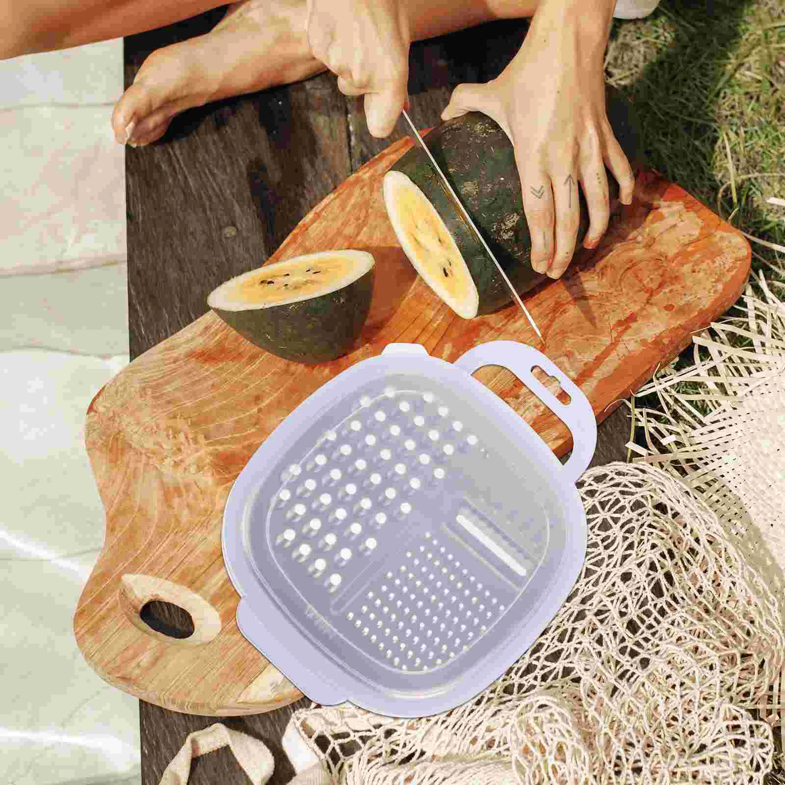 

1pc Stainless Steel Grater Slicer Multi-functional Kitchen Tools Portable Vegetable Grater for Home (Random Color)