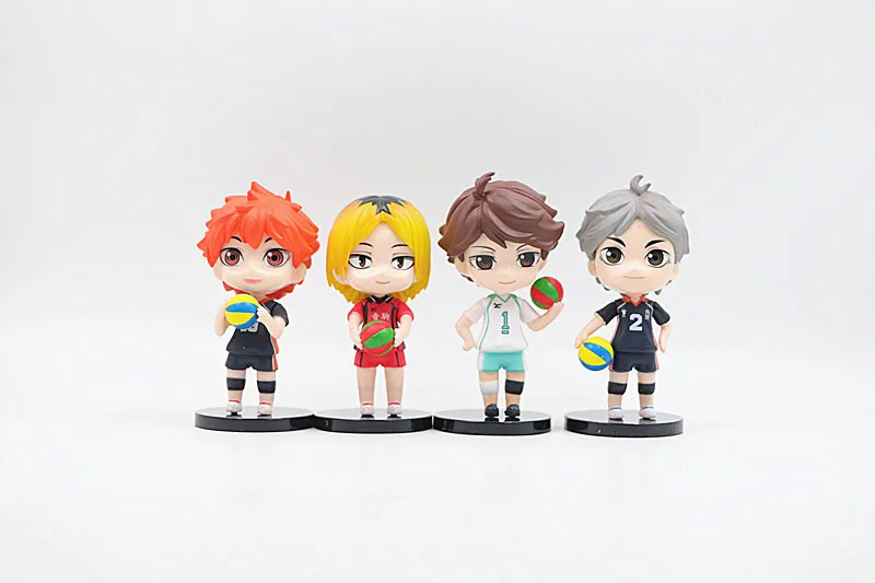

8pcs/set Haikyuu Anime Figure Toys PVC Model Dolls Q Version Tobio Kageyama Shinsuke Kita Nishinoya Yuu Children Gift