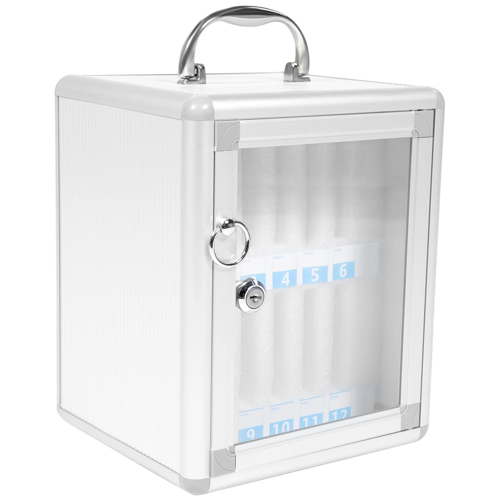 

Mobile Phone Safe Cabinet Handle Organizer Clear Cell Phones Storage Office Supplies Shop Organizing