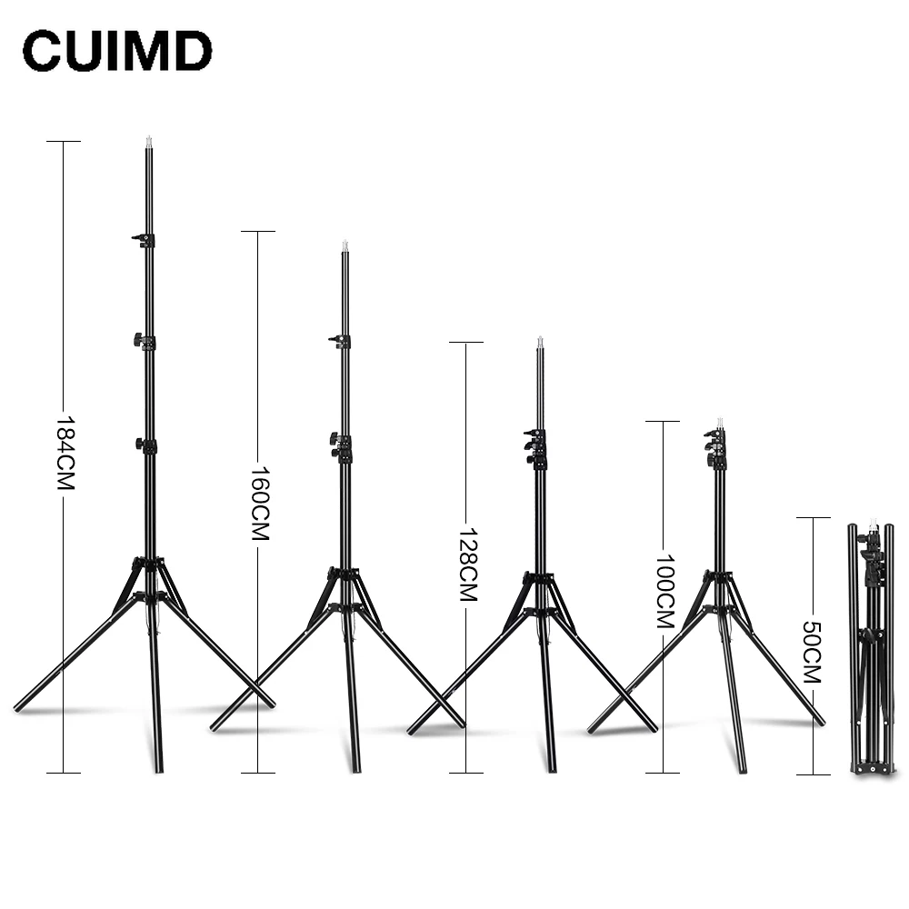 Складная тренога для светильник, 184 72 дюйма/1/4 см, на винтах, для крепления светильников, софтбоксов, зонтов