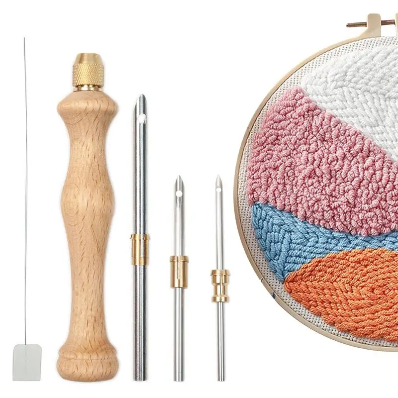 

Punch Needle Rug Punch Needle Embroidery Punch Needle Set DIY Craft Needlework Punch Needle For Stitching Applique Embellishment