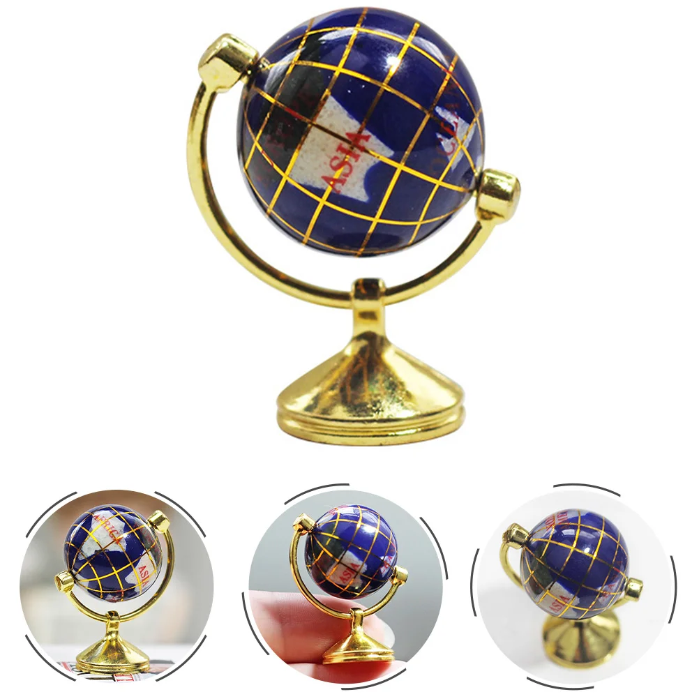 

Globe Mini World Model Miniature Decor House Earth Cute Home Educational Globes Desktop Photography Props Accessories Ornamental