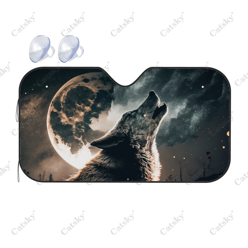 

Козырек от солнца Werewolf, Воющий полнолунный козырек от солнца на лобовое стекло автомобиля, козырек от солнца на лобовое стекло автомобиля, защита от УФ-лучей