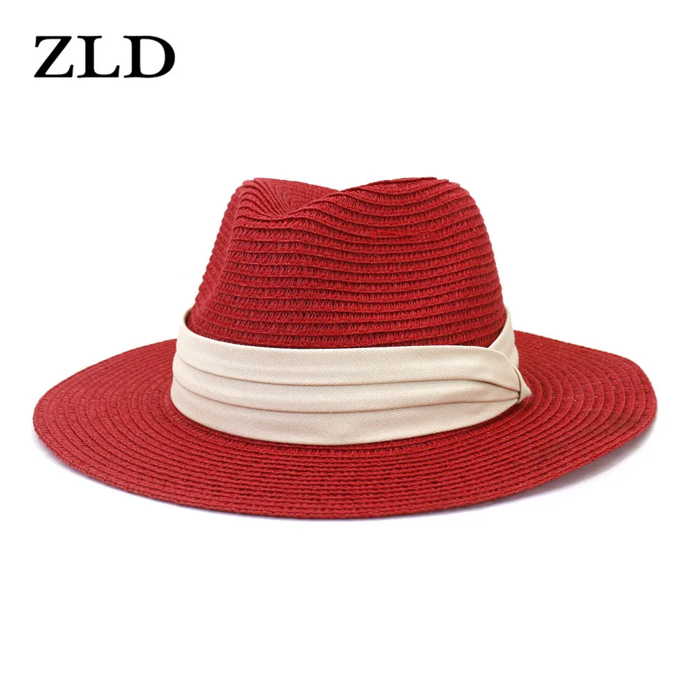 

Шляпа женская Соломенная с широкими полями, модная Панама в стиле джаз для пляжа и отдыха на открытом воздухе, лето 2022