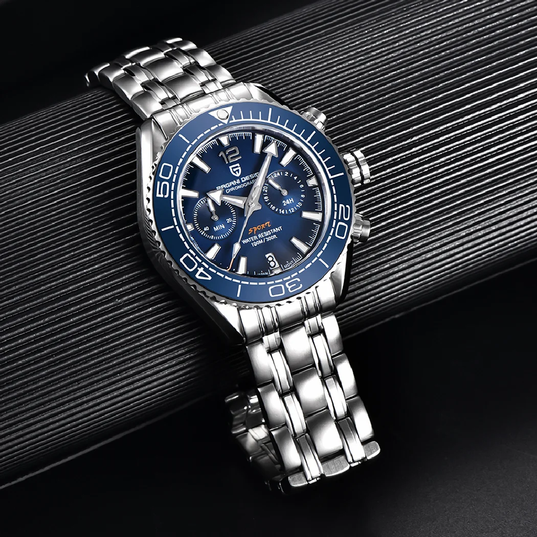 Мужские кварцевые наручные часы PAGANI DESIGN цвет в ассортименте