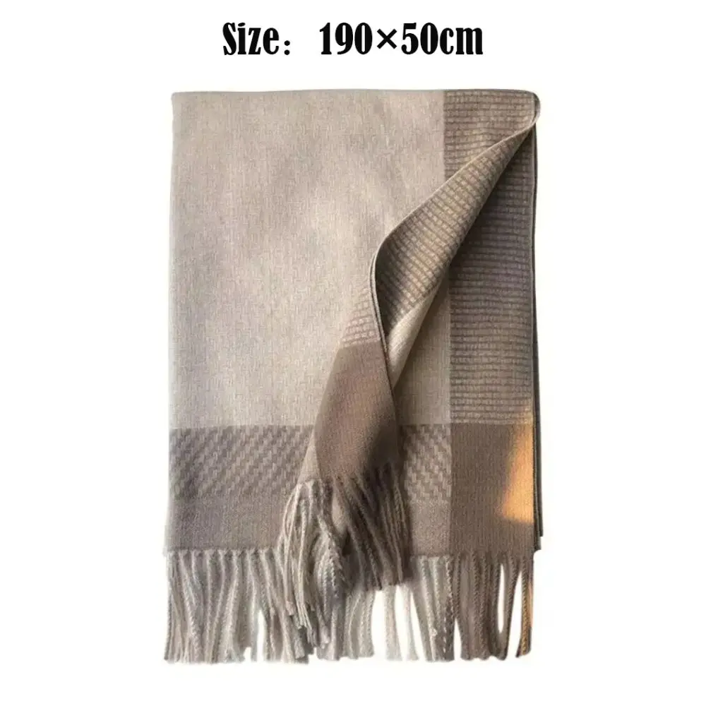 Утолщенный кашемировый шарф в корейском стиле ветрозащитный теплый утеплитель