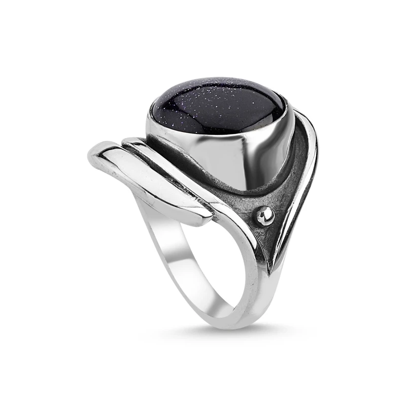

Silver 925 Sterling Blue Star Stone Handwork Ring