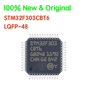 STM32F303CBT6 Microcontroller MCU RAM 32KB Flash 128KB STM32 32F303CBT6 LQFP-48 Cortex-M4 32-bit IC Chip 100% New & Original