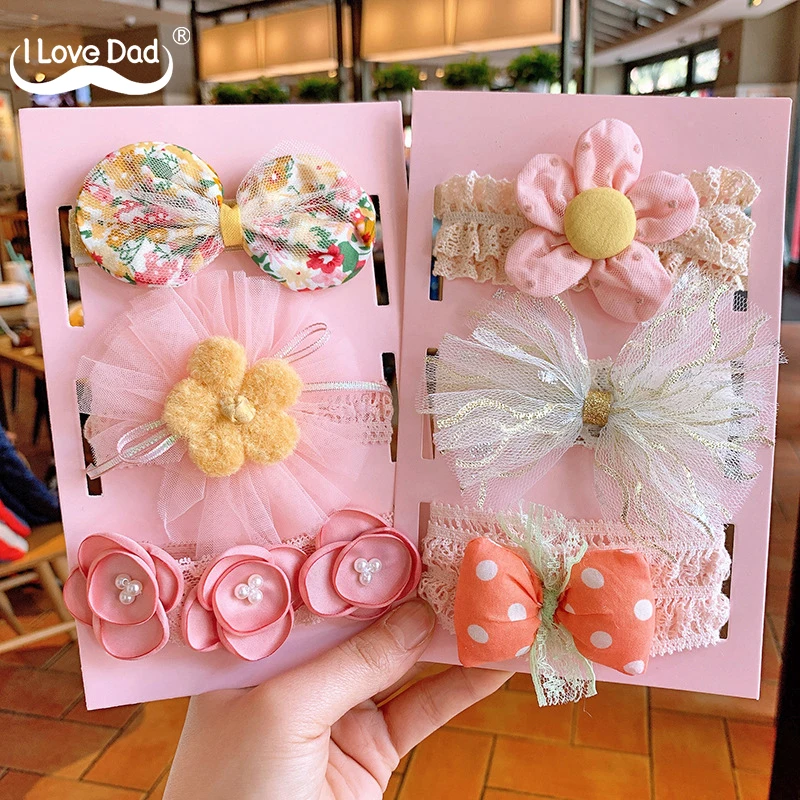 

3Pcs/set Elastic Baby Headbands Cute Bows Sweet Flower Princess Baby Girls Infant Toddler Hair Bands Baby Hair Accessories