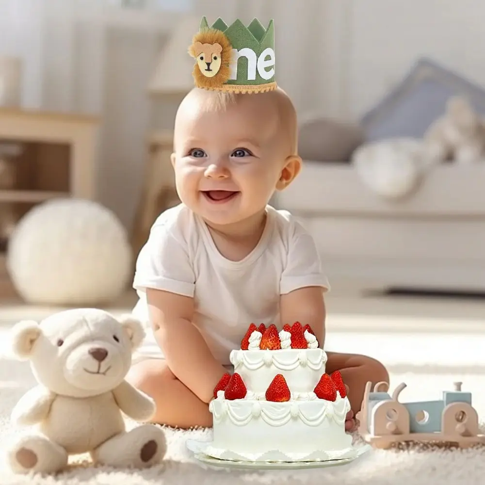 Зеленые украшения на день рождения Wild Корона Лев где дикие вещи товары для