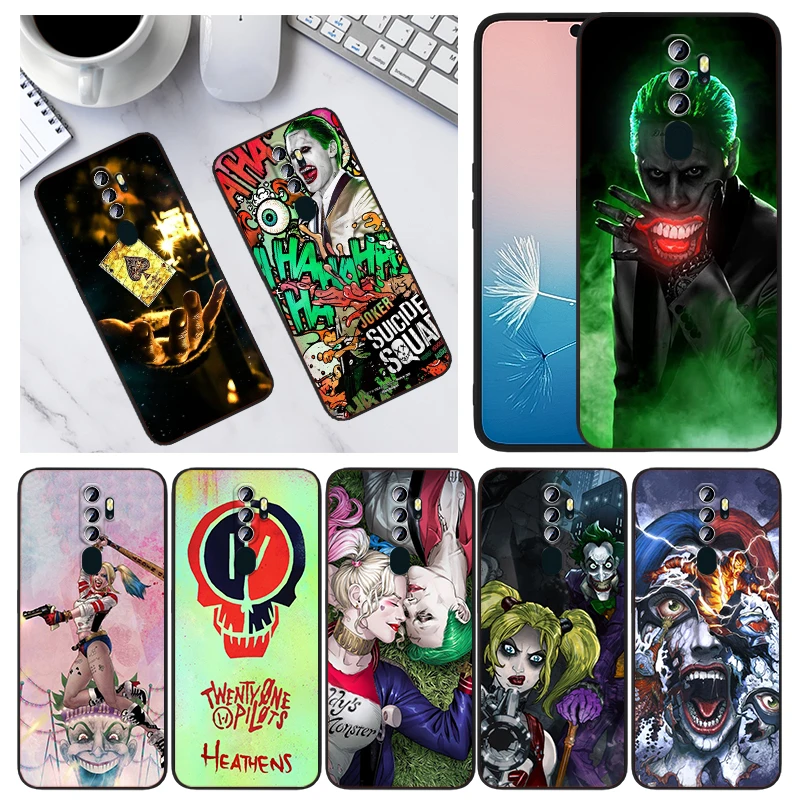 

Joker and harley fashion For OPPO A94 A74 A72 A53S A53 A9 A5 2020 Realme C21Y C3 GT 5G 8 8i 7 6 6i 5 Pro Black Phone Case