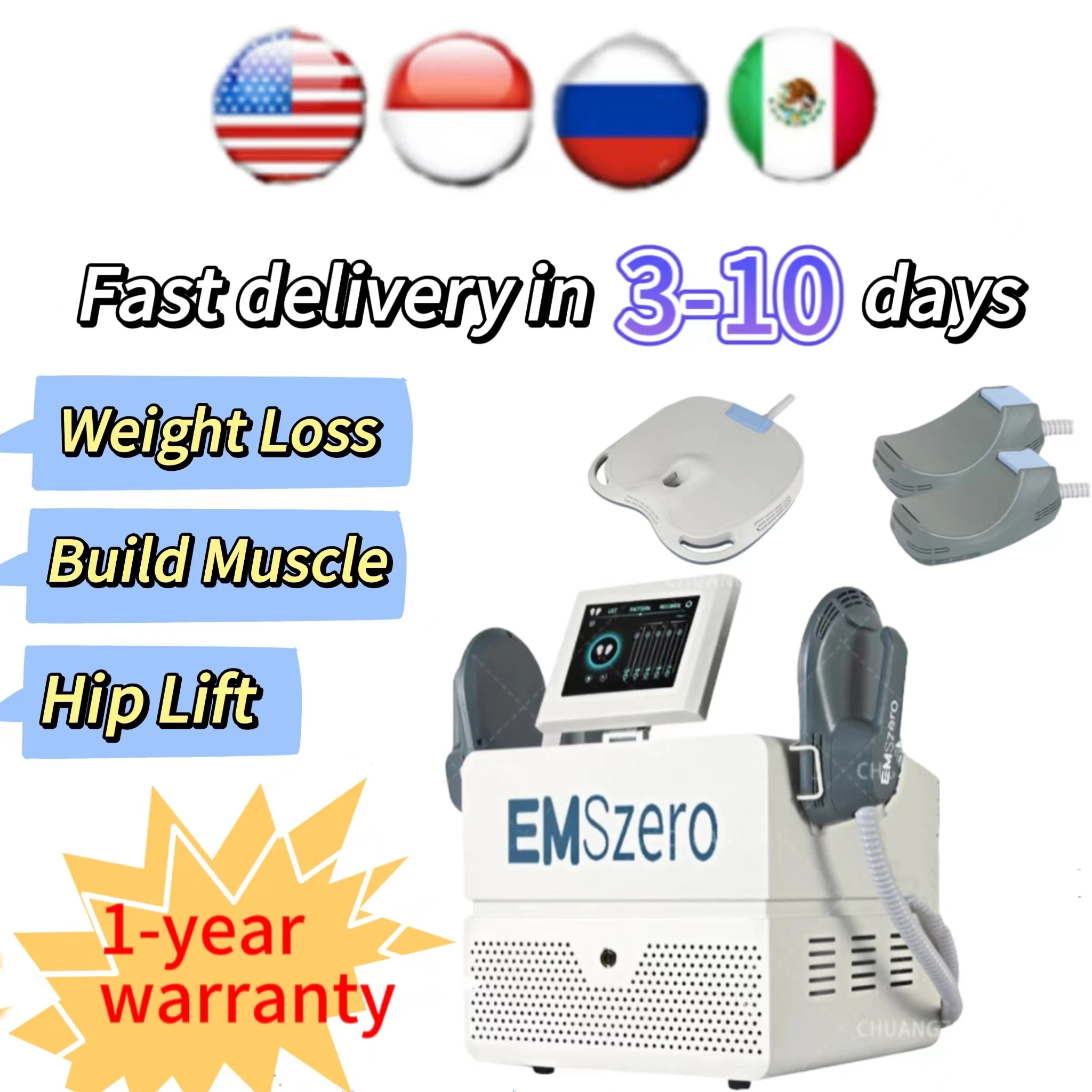 

14 Tesla 6500W DLS-EMSZERO sculpt muscle stimulator EMS EMSzero USA, Mexico, Europe, Canada Overseas Warehouse