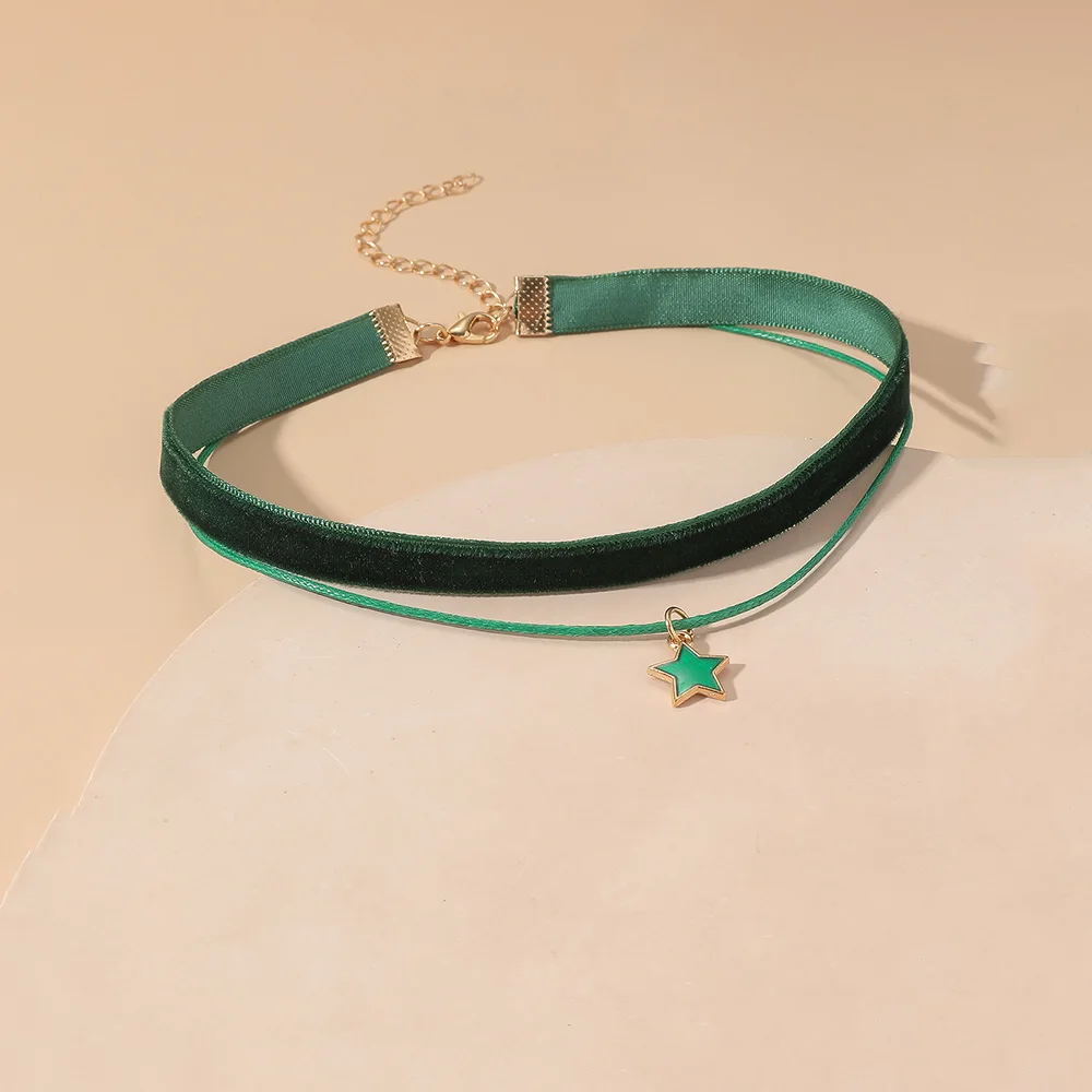 Женское готическое ожерелье с подвеской в виде звезды