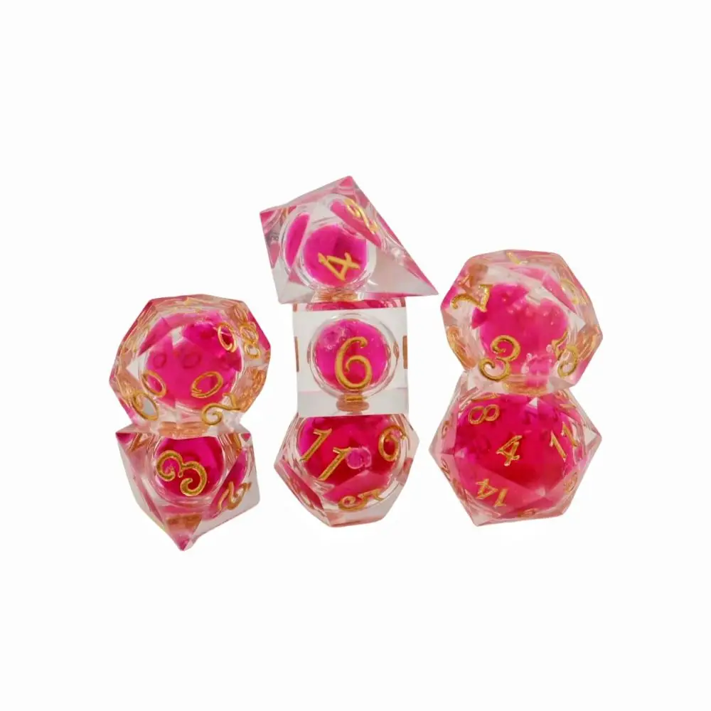 

7 шт., прозрачные игральные кости DND