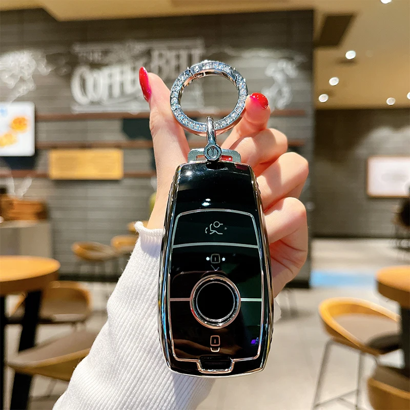 Чехол из ТПУ для автомобильного смарт-ключа для Mercedes Benz A C E S G Class GLC CLA GLB 200 2024 CLE W205 W213 W222 X167 W177 Брелок в виде ракушки