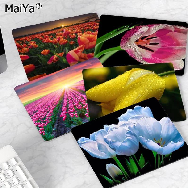

Tulip Flower 25x29cm Small Cabinet Gaming Computer Laptop Desk Mat Mouse Pad Mouse Mat Notbook For PC Computer Table