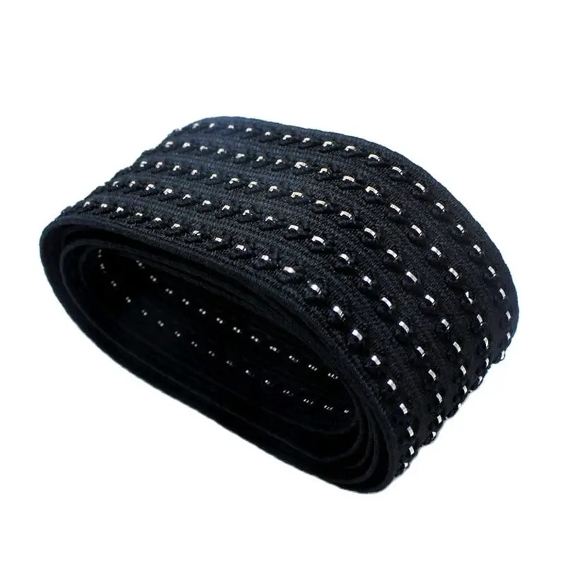 

5CM wide Black stripe bind elastic bands/ Short skirt lace jacquard waistband elastic / rubber band / loose tight
