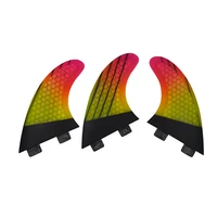 new surfboard double tabs fins m orange with yellow color double tabs fins tri fin set fiberglass honeycomb tri fins
