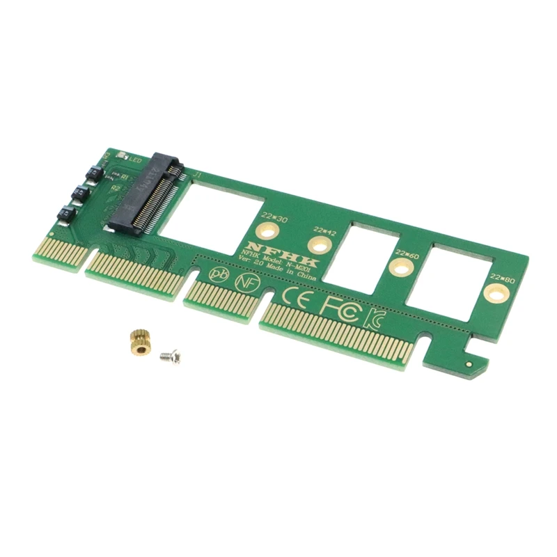 Фото Для NGFF M key M.2 для NVME AHCI SSD-PCI-E PCI Express 3.0 16x x4 Адаптер Riser Card Конвертер для XP941 SM951 PM951 A110 SSD №2