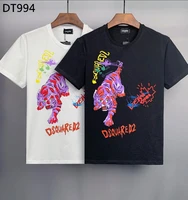 2022 new fashion brand dsquared2 mens high end cotton printing short sleeved t shirt dt994