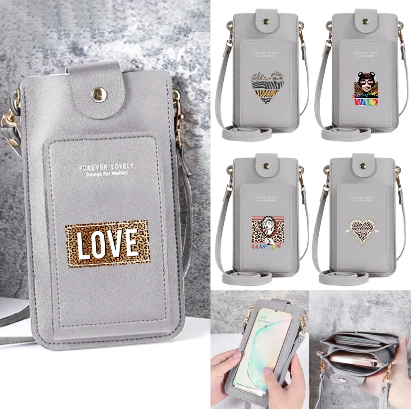 

Leopard Series Mini Crossbody Bags Phone Purse Card Holders Wallet New Leather Handbag Fashion Women Shoulder Messenger Mini Bag